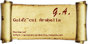 Gulácsi Arabella névjegykártya